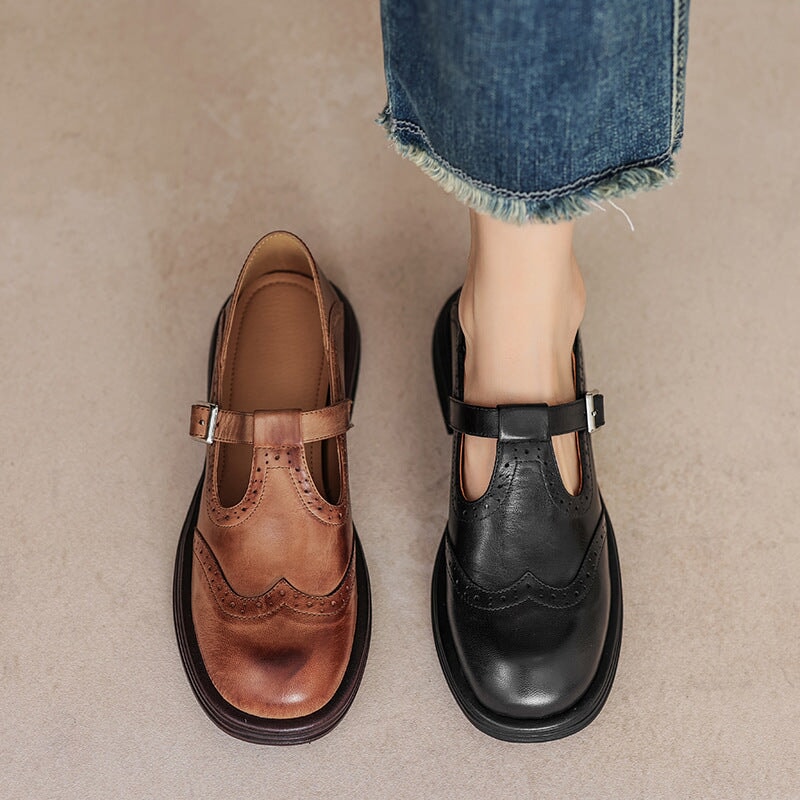 Velda™ | Mary Janes in leather