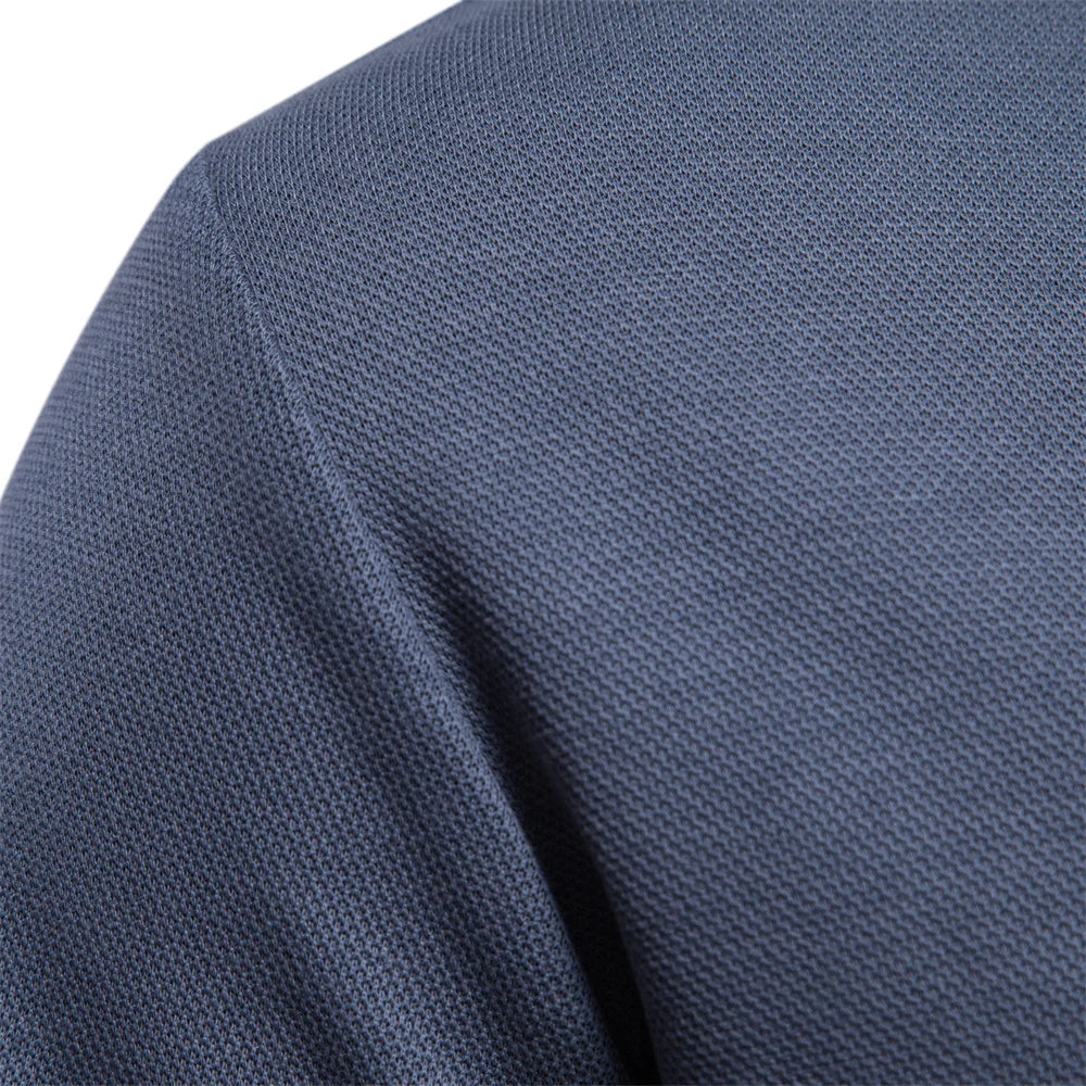 Long-Sleeve Polo Shirt with Collar