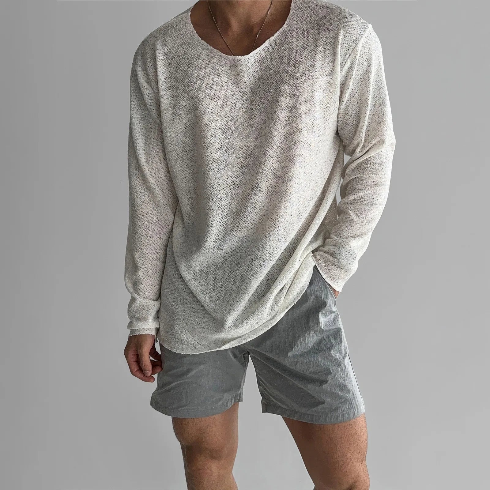 Reinhard – Elegant Hollow Knit T-Shirt