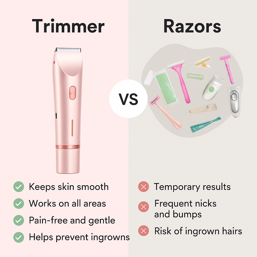 2 in 1 Painless Bikini Hair Trimmer