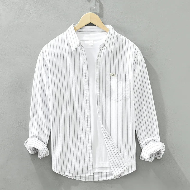 Cotton Striped Shirt Long-Sleeve