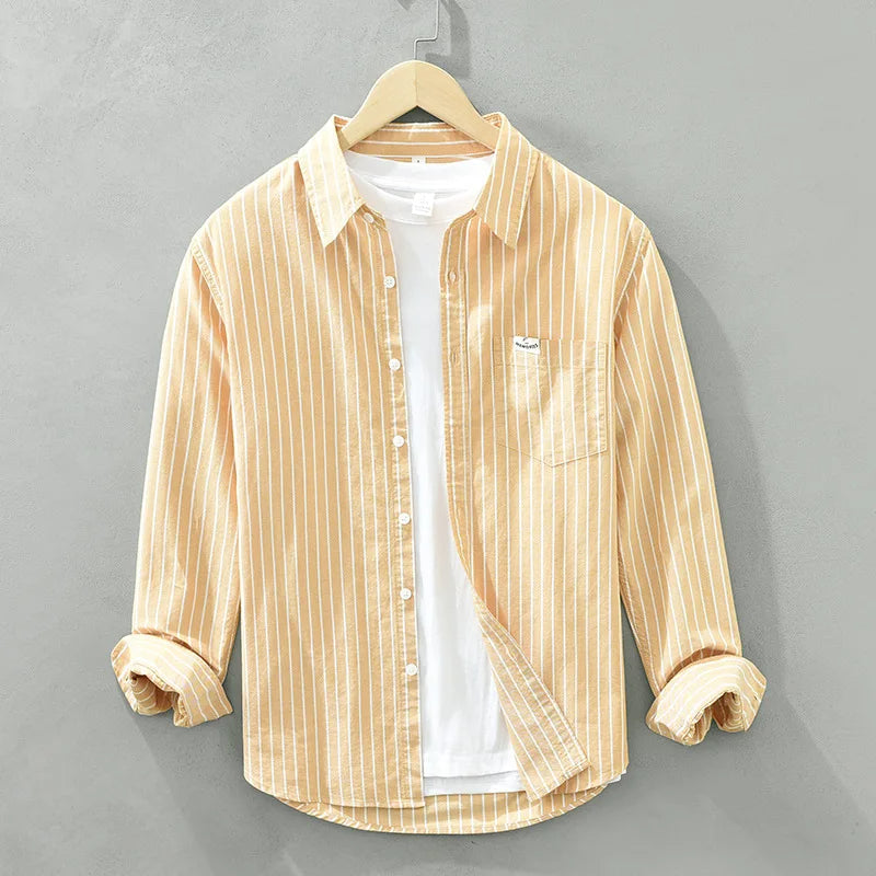 Cotton Striped Shirt Long-Sleeve