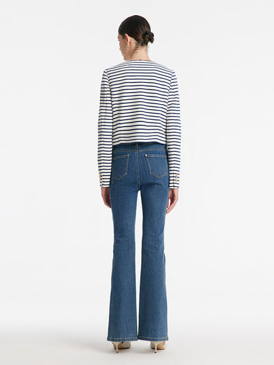 Valmere™ | Striped Cotton Crop Jacket
