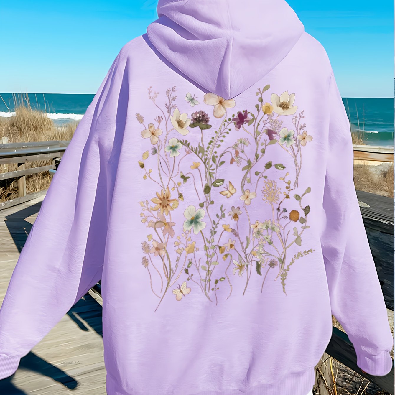 Alva™ | Floral Print Hoodie for Relaxed Moments
