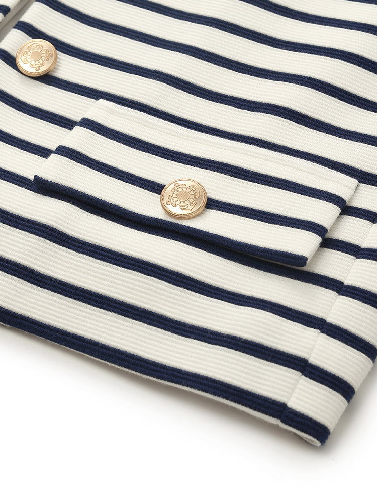 Valmere™ | Striped Cotton Crop Jacket