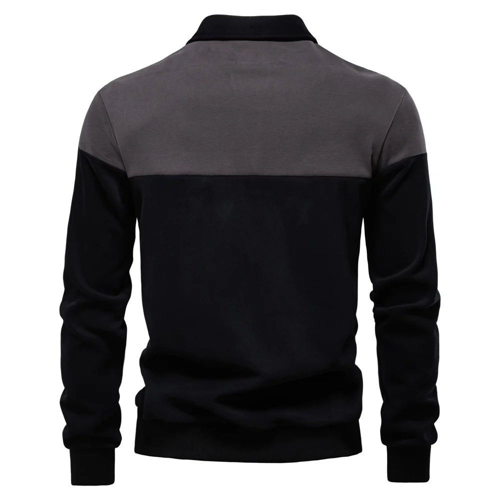Long Sleeve Polo Sweatshirt
