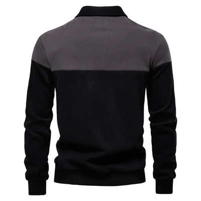 Long Sleeve Polo Sweatshirt