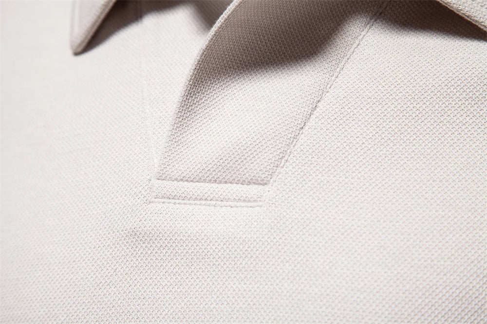 Long-Sleeve Polo Shirt with Collar