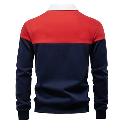 Long Sleeve Polo Sweatshirt