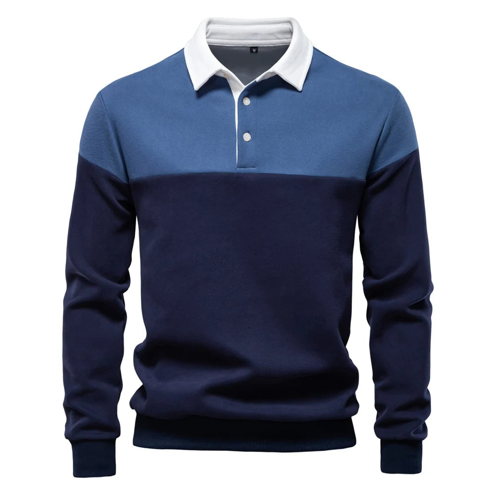 Long Sleeve Polo Sweatshirt