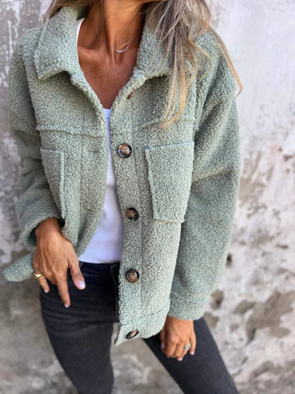 Claudia – Light Bouclé Jacket with Lapel