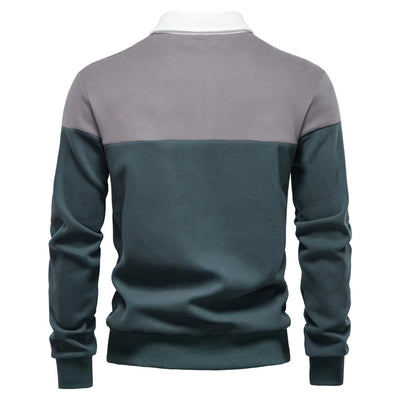 Long Sleeve Polo Sweatshirt