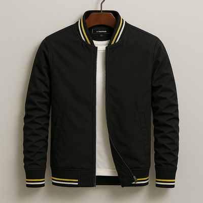 Monsieur | Elegant Striped Bomber Jacket