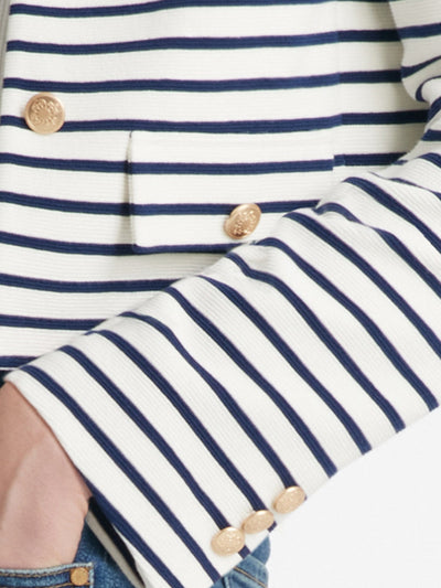 Valmere™ | Striped Cotton Crop Jacket