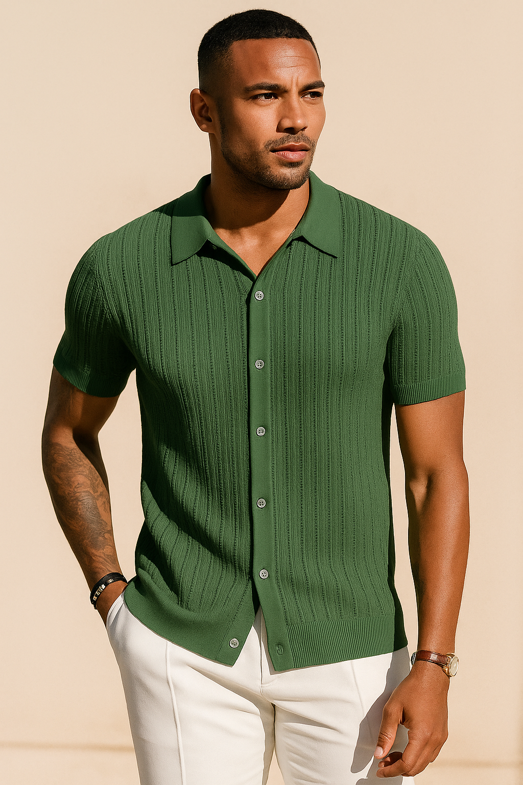 Marlowe & Co | Stylish Breathable Hollow Knit Shirt