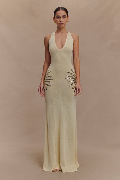 Marlowe & Co | Ellington Knit Maxi Dress With Sequin - Ivory