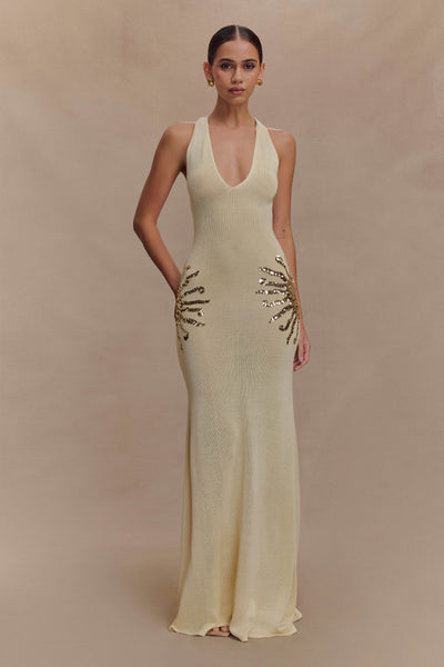 Marlowe & Co | Ellington Knit Maxi Dress With Sequin - Ivory