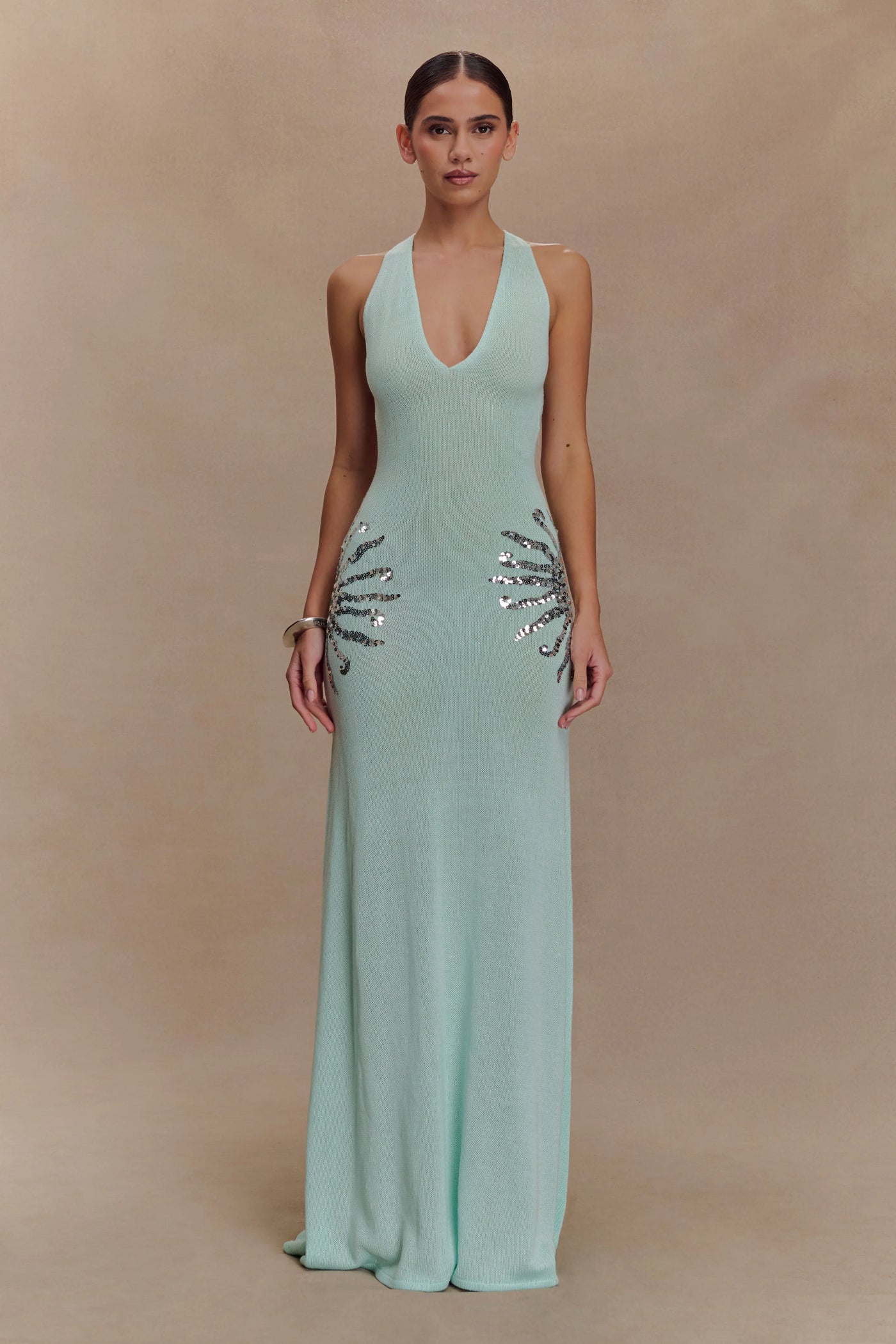 Marlowe & Co | Ellington Knit Maxi Dress With Sequin - Ivory