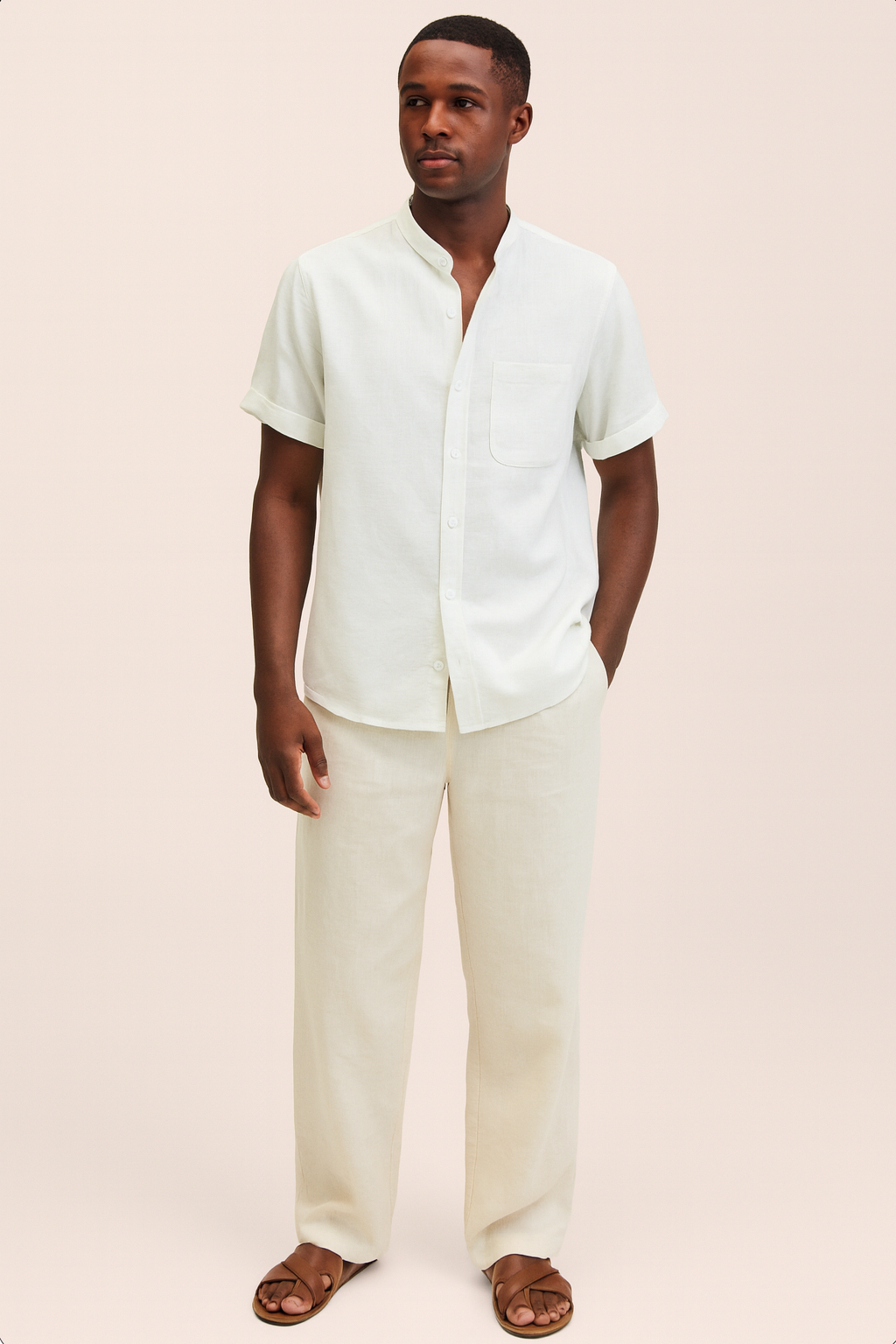 Premium Linen Short-Sleeve Shirt