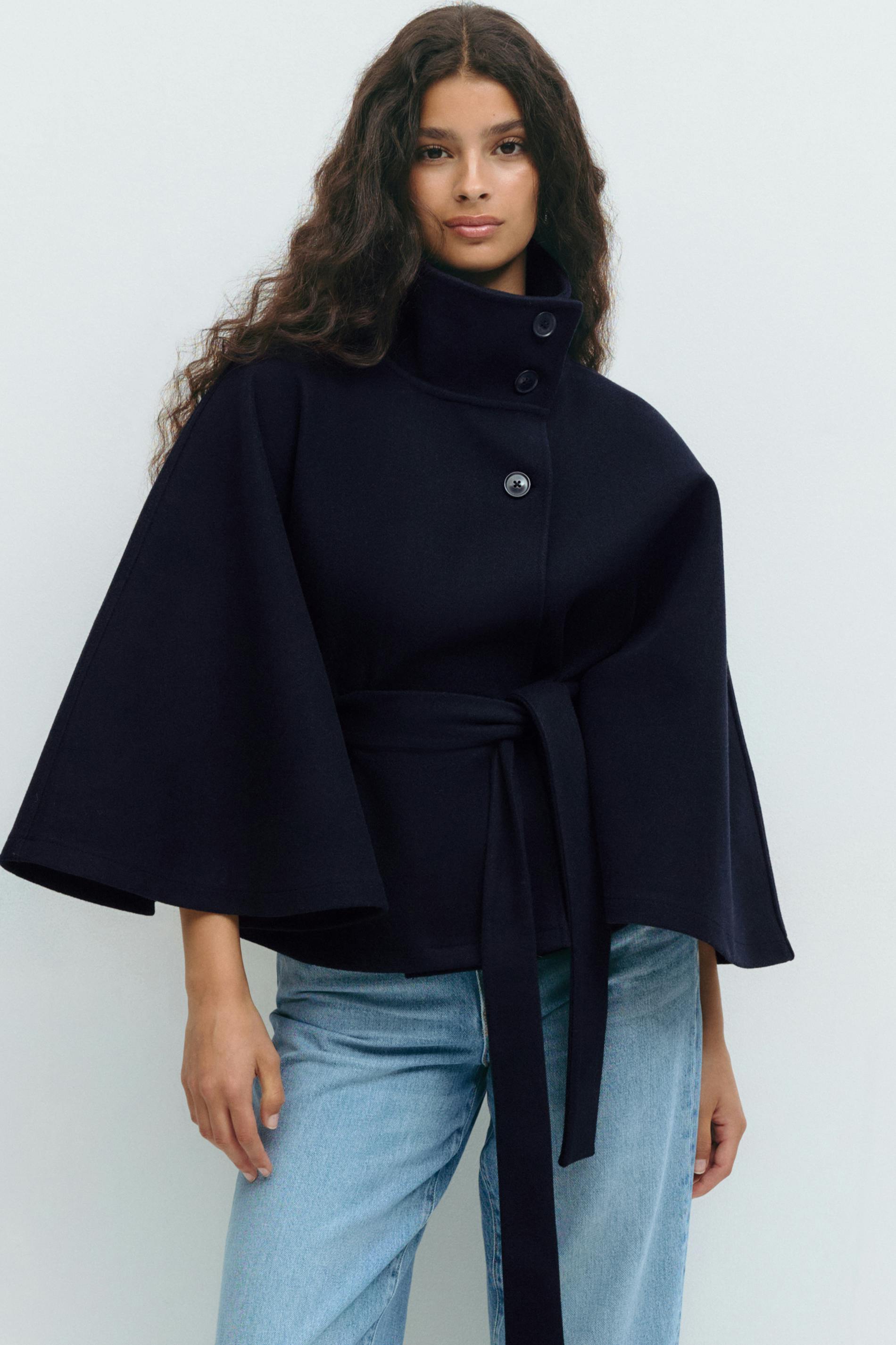 Celeste Wool Cape Jacket