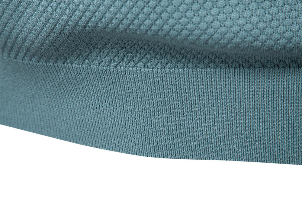 Textured Short Sleeve Polo Shirt with Open Placket Collar