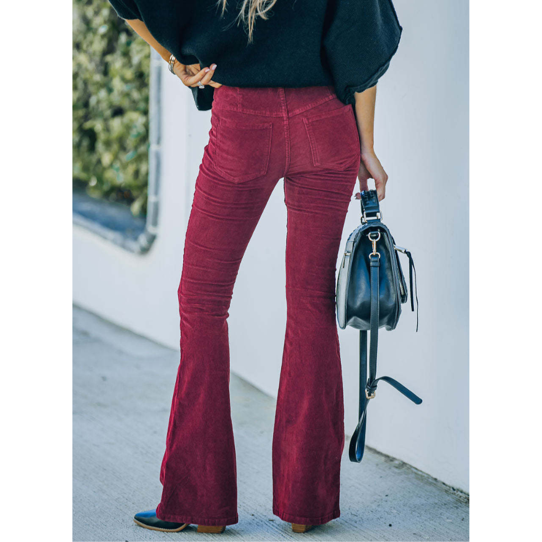 Chloe | Corduroy Flare Pants