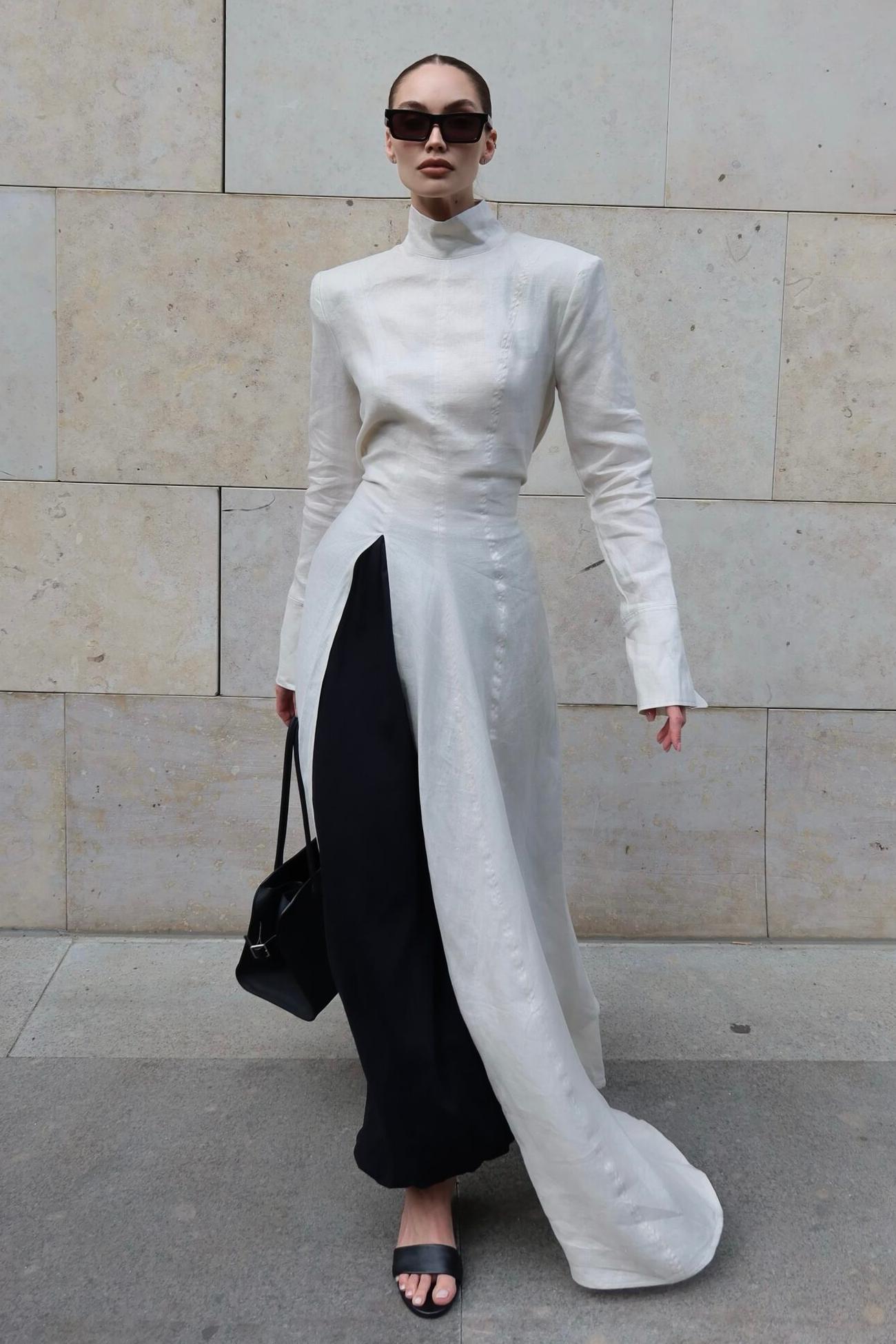 Marlowe & Co | Cady High Neck Long Sleeve Bodycon Maxi Dress