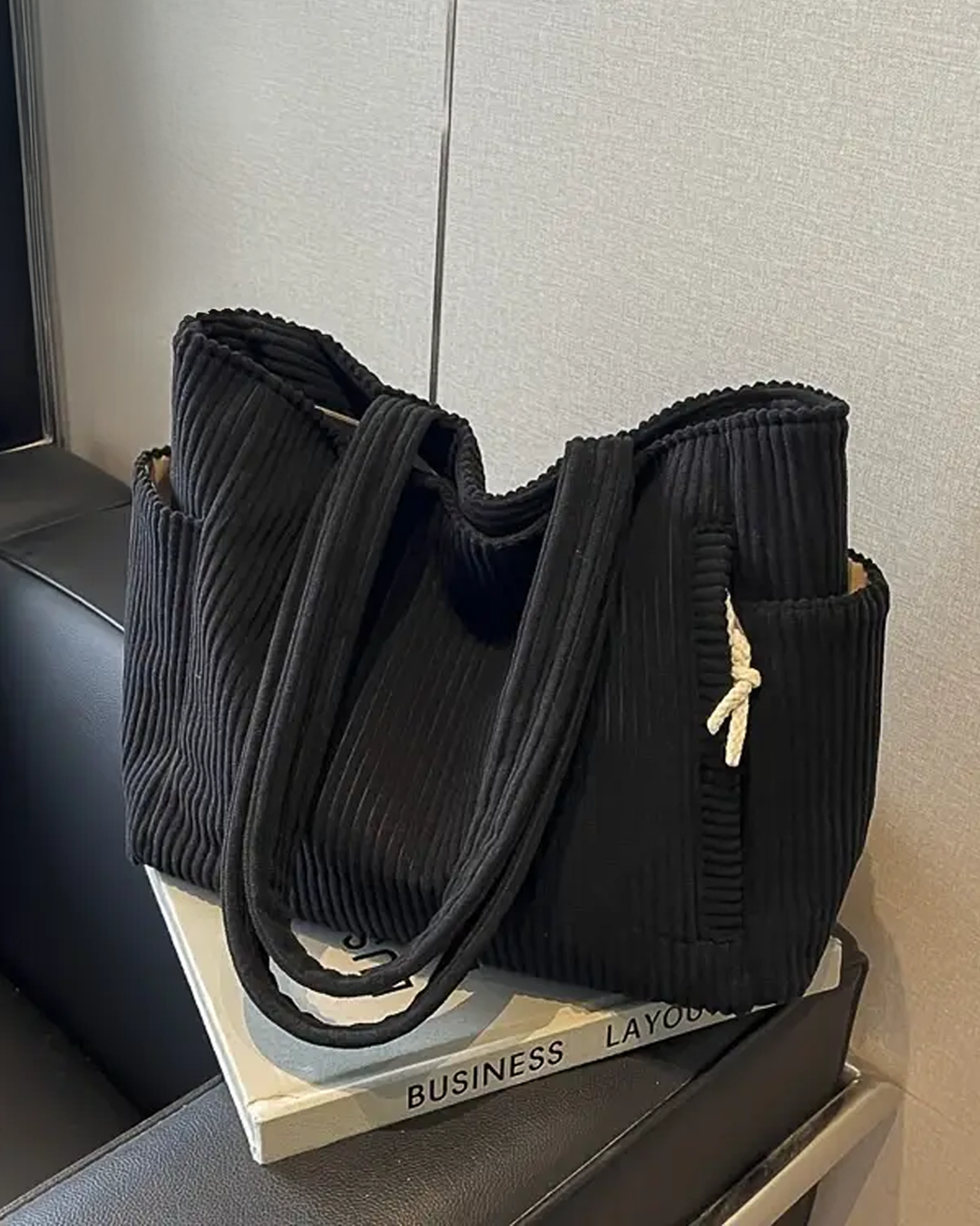 Marlowe & Co | Tess™ Ribbed Tote Bag