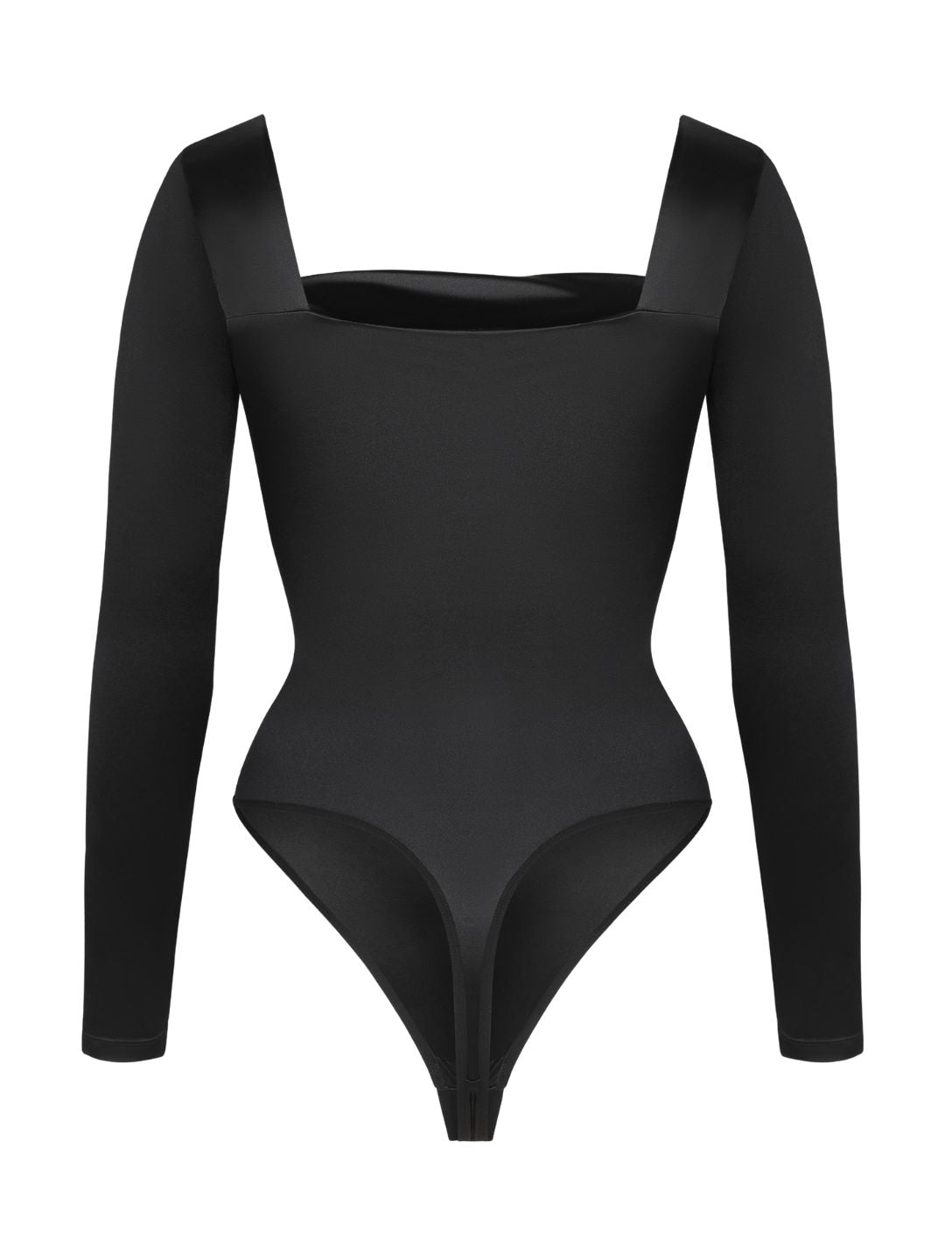 Marlowe & Co | Waterfall Neckline Satin Bodysuit