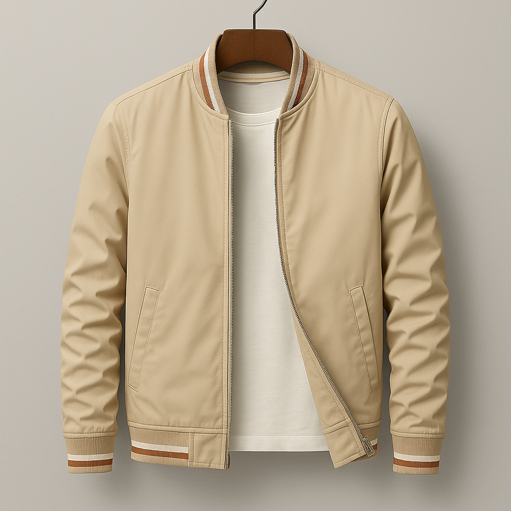Monsieur | Elegant Striped Bomber Jacket