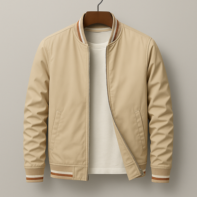 Monsieur | Elegant Striped Bomber Jacket