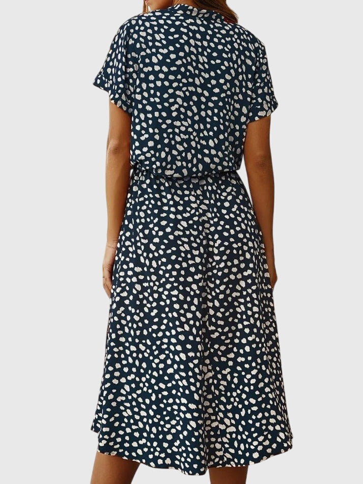 Amber | Printed V-Neck Dress