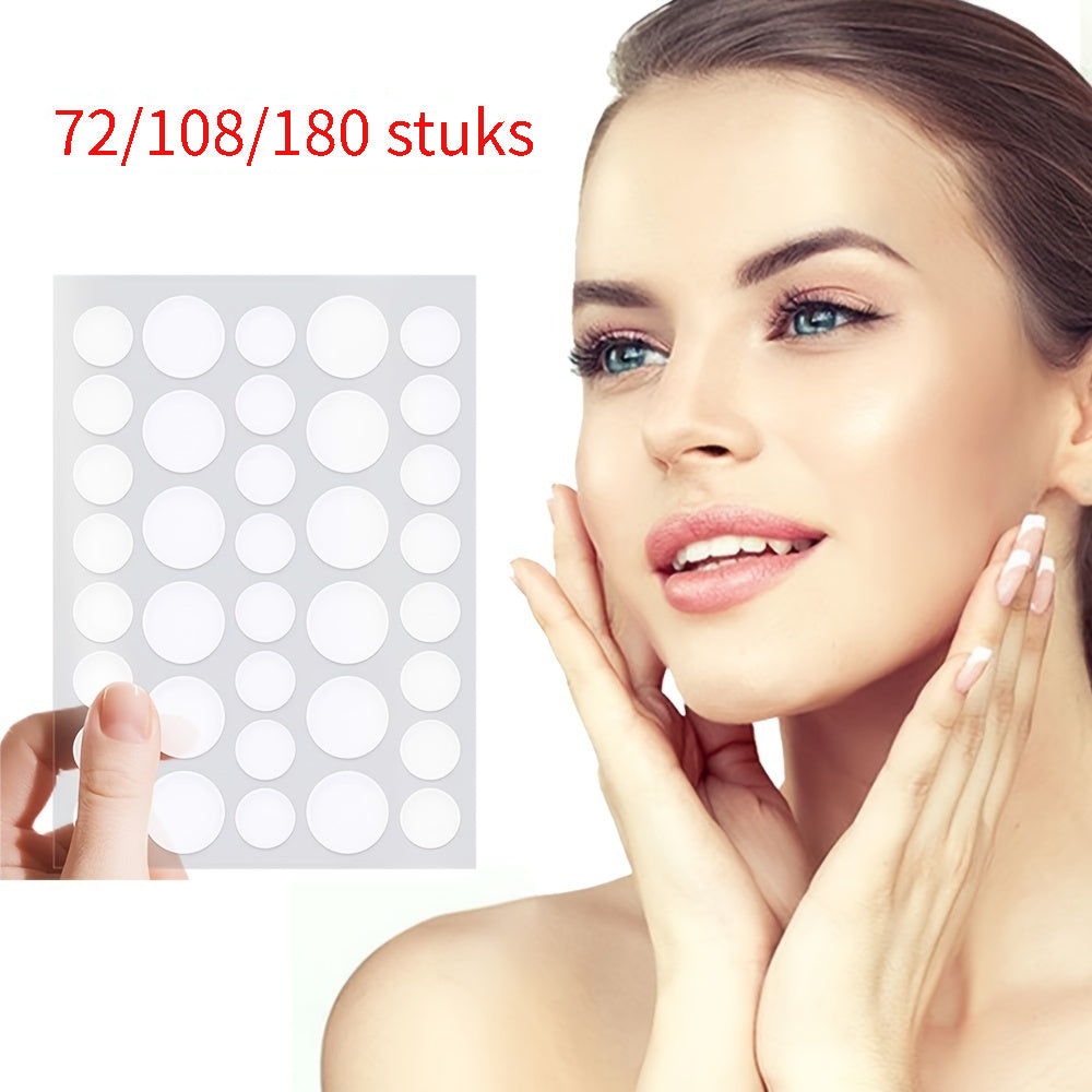 72/108/180 stuks Acne Patches - Zachte en niet-irriterende pleisters voor het bedekken van puistjes en onzuiverheden - Onzichtbare pleister voor gezichtsverzorging
