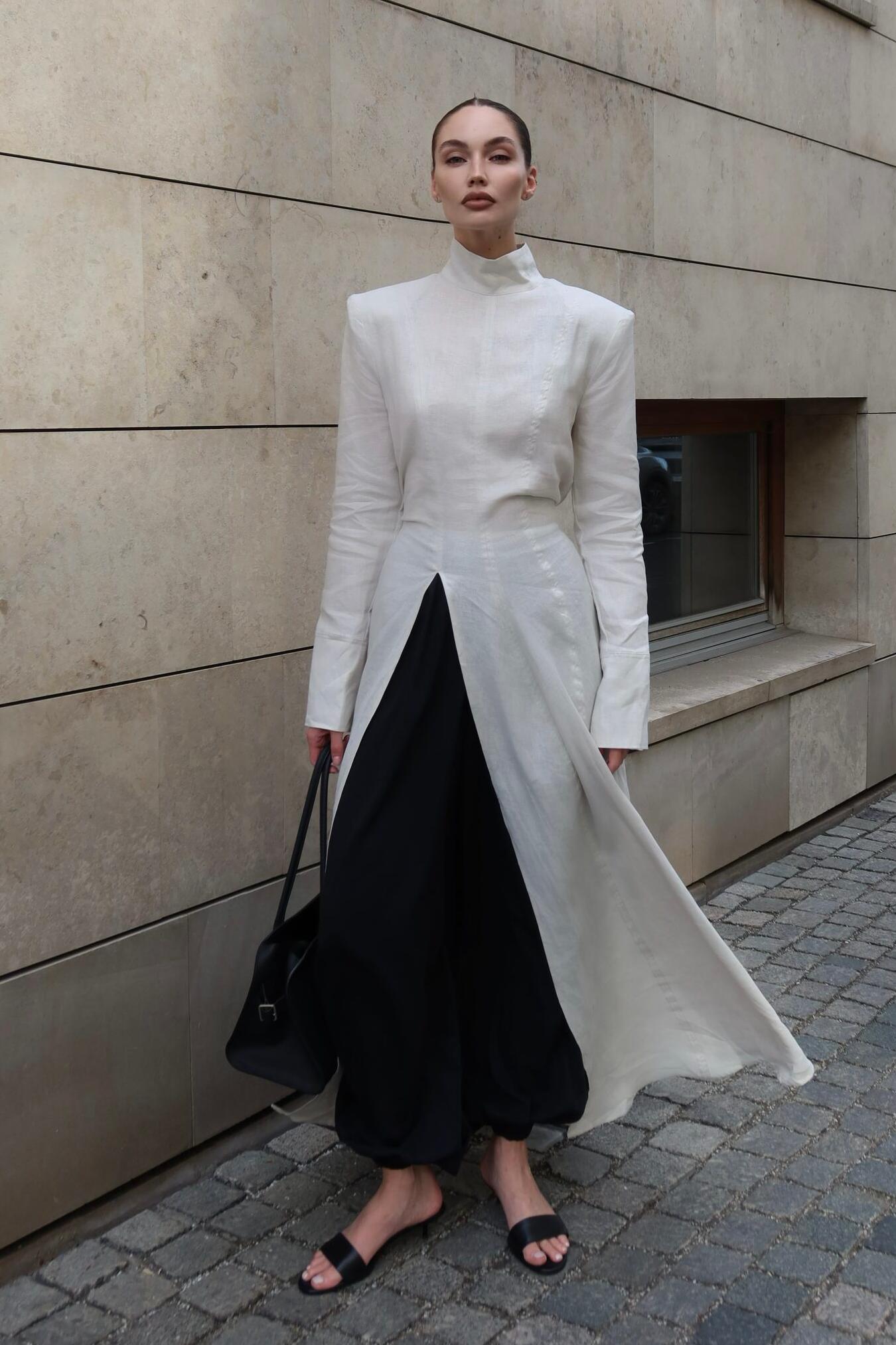 Marlowe & Co | Cady High Neck Long Sleeve Bodycon Maxi Dress