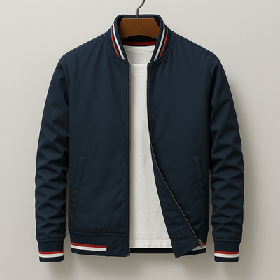 Monsieur | Elegant Striped Bomber Jacket