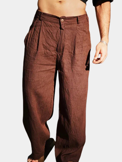 Marlowe & co | DARIO LINEN WIDE LEG TROUSERS
