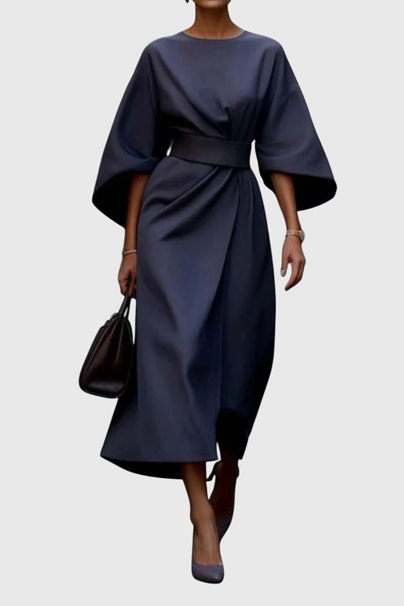 Claire - Elegant Wide-Sleeve Midi Dress