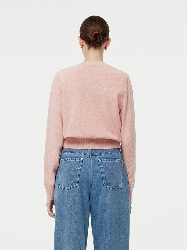 Valmere™ | Women's Floral Beaded Cardigan Made from 100% Wool