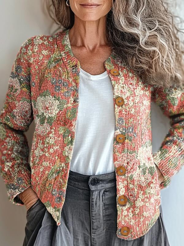 Astrid | Elegant Vintage Flower Jacket with Timeless Design