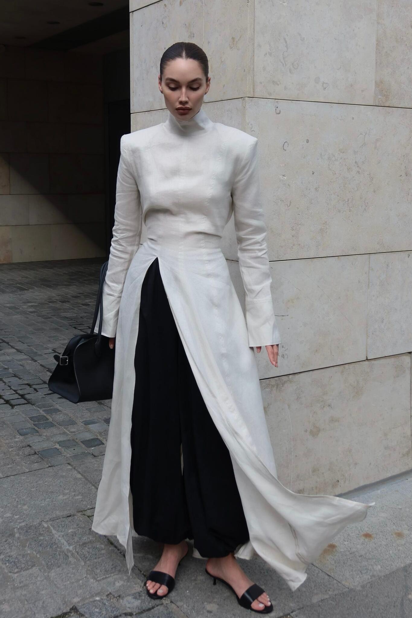 Marlowe & Co | Cady High Neck Long Sleeve Bodycon Maxi Dress