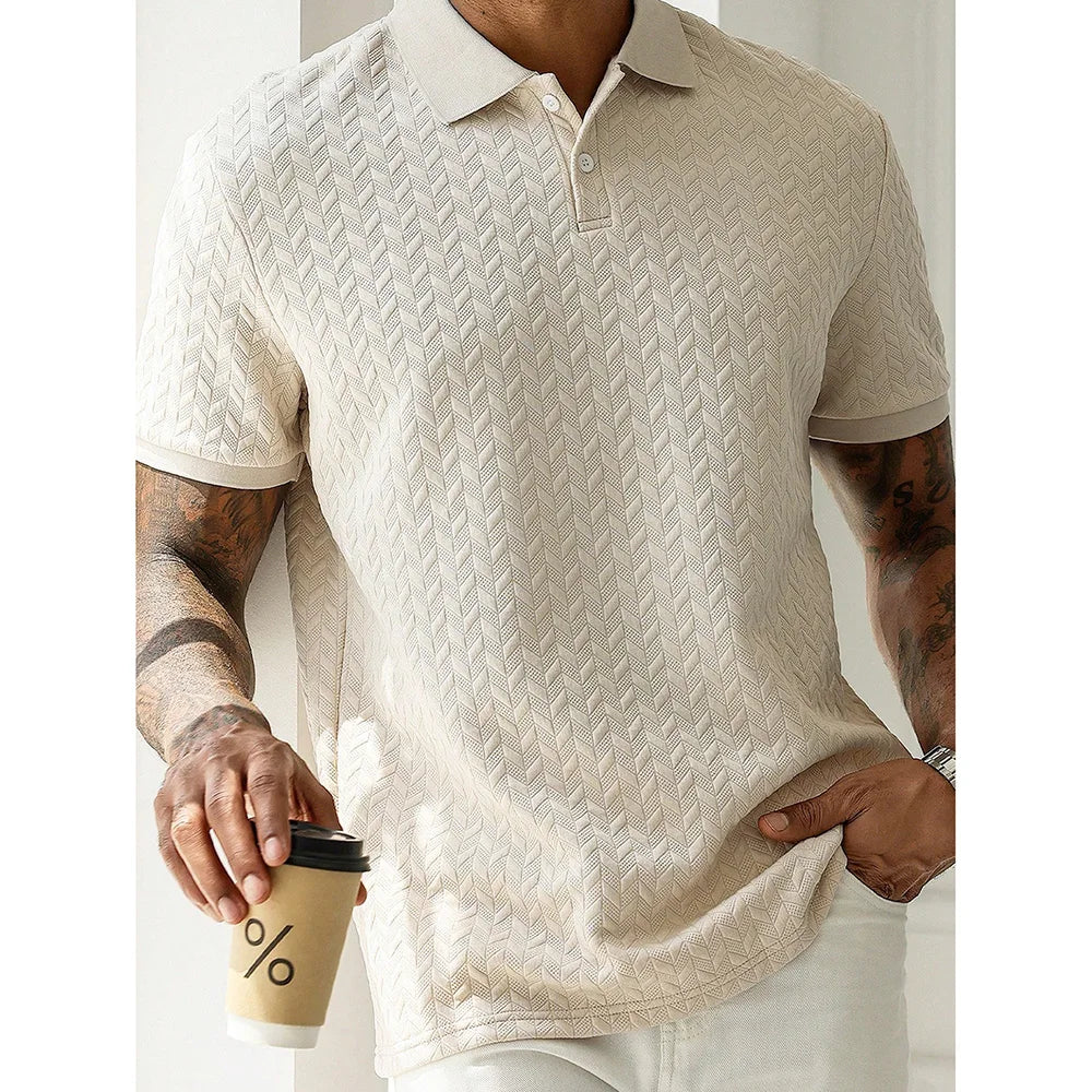 Jacquard Polo Shirt Short-Sleeve
