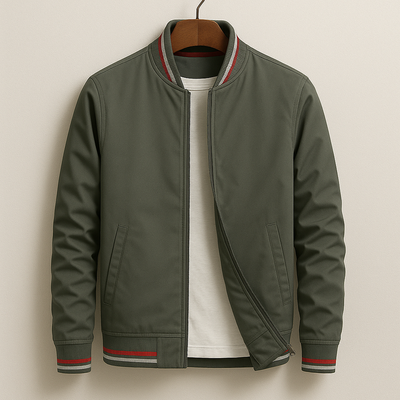 Monsieur | Elegant Striped Bomber Jacket