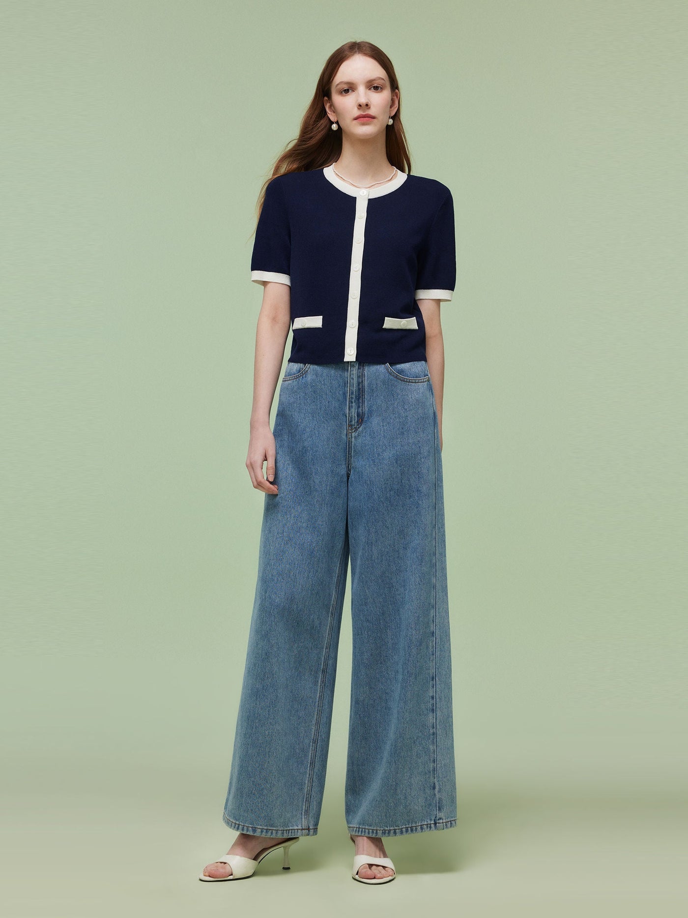 Valmere™ | Two-Tone Trim Cardigan