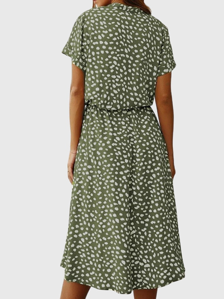 Amber | Printed V-Neck Dress