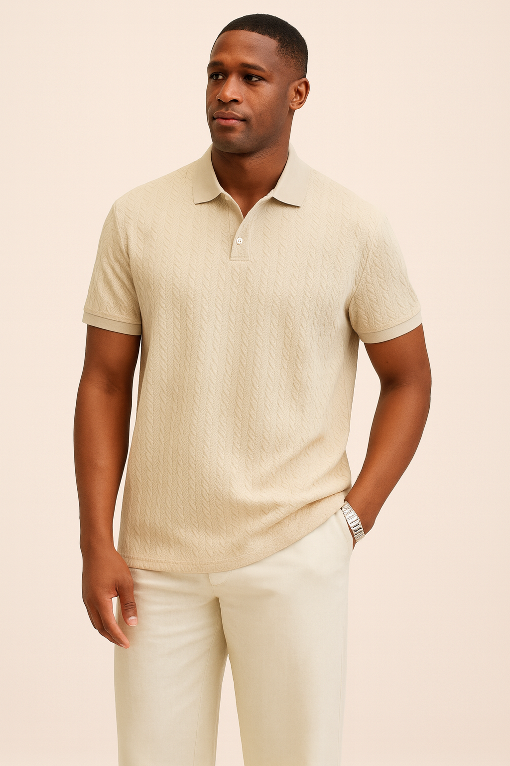 Jacquard Polo Shirt Short-Sleeve