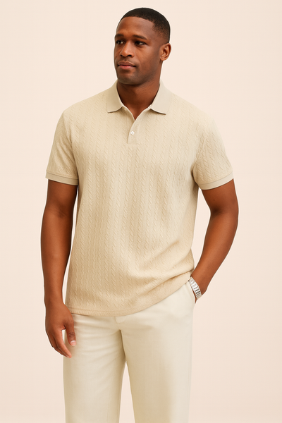Jacquard Polo Shirt Short-Sleeve