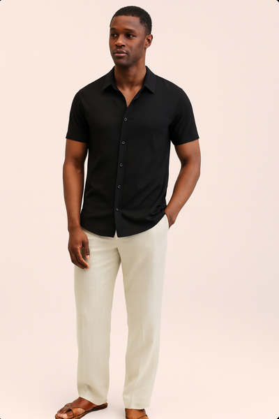 Short-Sleeve Shirt – Solid Business Casual