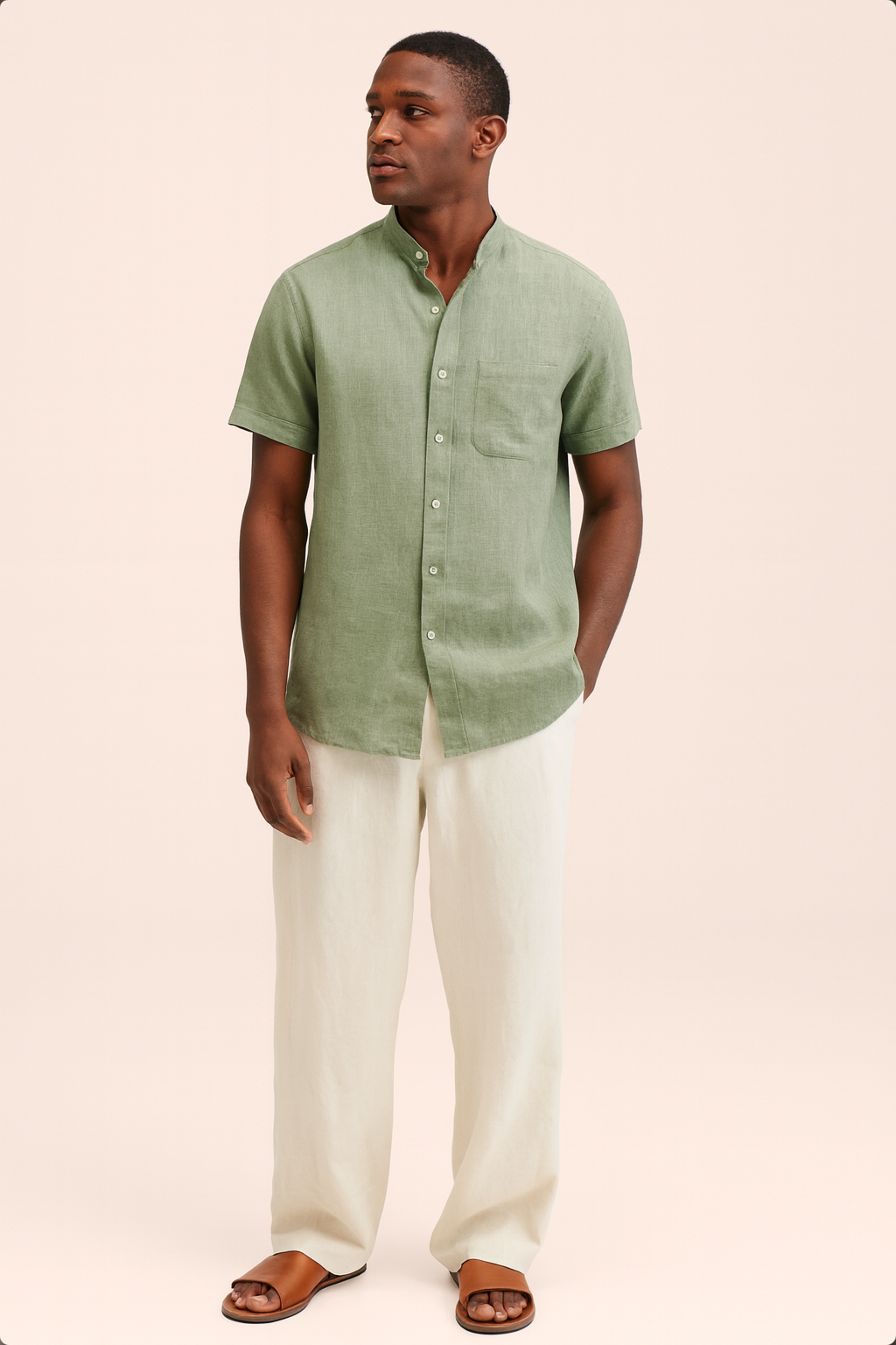 Premium Linen Short-Sleeve Shirt