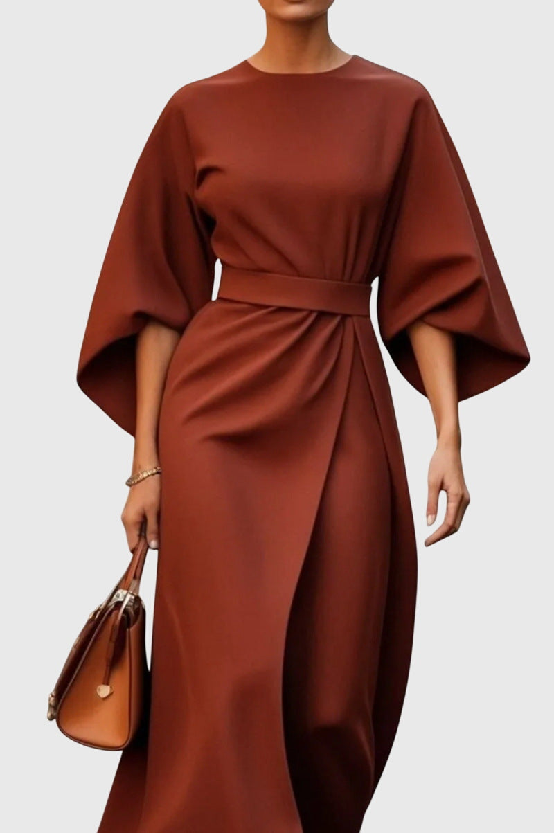 Claire - Elegant Wide-Sleeve Midi Dress