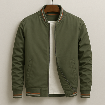 Monsieur | Elegant Striped Bomber Jacket
